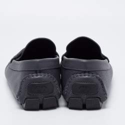 Dior Grey Leather Slip On Loafers Size 44