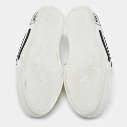 Dior White Oblique Mesh and Rubber B23 Low Top Sneakers Size 39