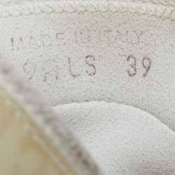 Dior White Oblique Mesh and Rubber B23 Low Top Sneakers Size 39