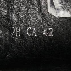 Pre Owned Dior Black Leather And Patent High Top Sneakers Size 42