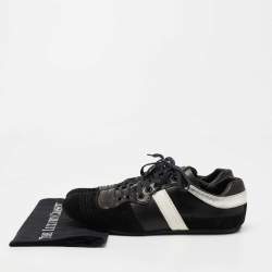 Dior Black Leather and Suede Low Top Sneakers Size 42.5 