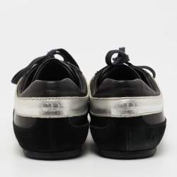 Dior Black Leather and Suede Low Top Sneakers Size 42.5 