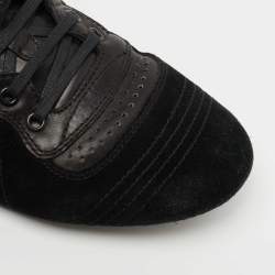Dior Black Leather and Suede Low Top Sneakers Size 42.5 