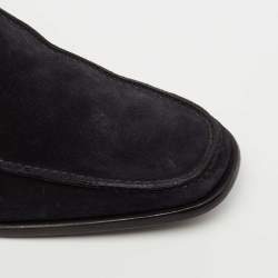 Dior Navy Blue Suede Slip On Loafers Size 43