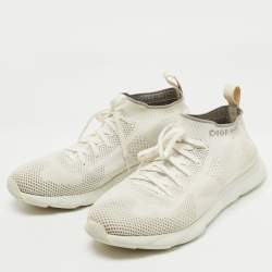 Dior White/Grey Knit B21 Socks Low Top Sneakers Size 42