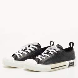 Dior Black Canvas Walk'n'Dior Low Top Sneakers Size 42