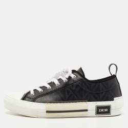 Dior Black Canvas Walk'n'Dior Low Top Sneakers Size 42