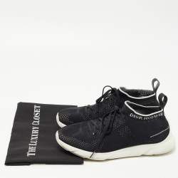 Pre Owned Dior Black Knit Fabric Homme B21 Sneakers Size 41