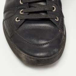 Dior Homme Black Leather Low Top Sneakers Size 44