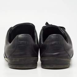 Dior Homme Black Leather Low Top Sneakers Size 44