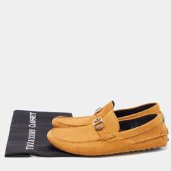 Dior Light Brown Suede CD Buckle Loafers Size 43