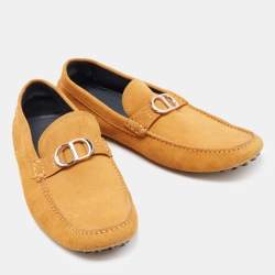 Dior Light Brown Suede CD Buckle Loafers Size 43