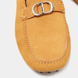 Dior Light Brown Suede CD Buckle Loafers Size 43
