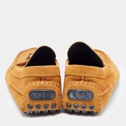Dior Light Brown Suede CD Buckle Loafers Size 43