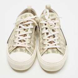Dior Black/White Oblique Canvas and Mesh B23 Sneakers Size 43
