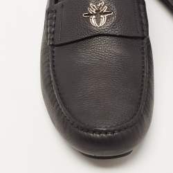Dior Black Leather Slip On Loafers Size 43.5