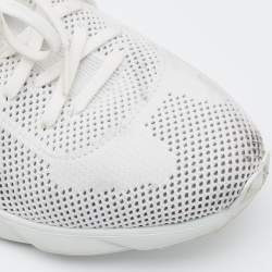 Dior White/Grey Knit Fabric B21 Socks Low Top Sneakers Size 42