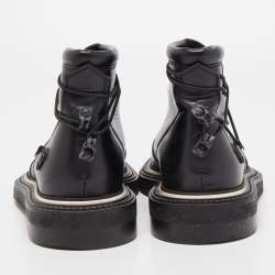 Dior Black Leather Ankle Boots Size 40 