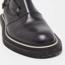 Dior Black Leather Ankle Boots Size 40 