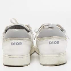 Dior White/Grey Leather B27 Sneakers Size 42
