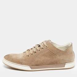 Dior Brown Suede Low Top Sneakers Size 42