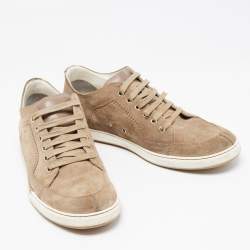 Dior Brown Suede Low Top Sneakers Size 42