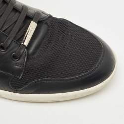 Dior Black Leather and Mesh High Top Sneakers Size 44