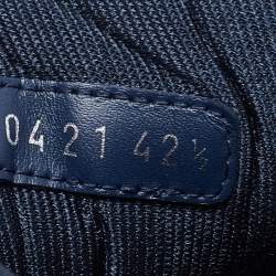 مملوكة مسبقًا Dior Navy Blue Leather B27 Low Top Sneakers Size 42.5