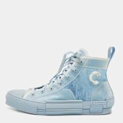 Dior Blue Rubber and Mesh  B23 High Top Sneakers Size 43
