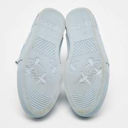 Pre Owned Dior Blue Rubber and Mesh B23 High Top Sneakers Size 43