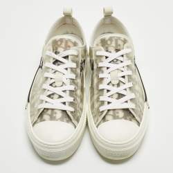 Dior Two Tone Oblique Mesh and PVC B23 Low Top Sneakers Size 44