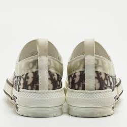 Dior Two Tone Oblique Mesh and PVC B23 Low Top Sneakers Size 44