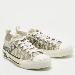 Dior Two Tone Oblique Mesh and PVC B23 Low Top Sneakers Size 44