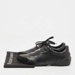 Dior Black Leather and Suede Low Top Sneakers Size 40