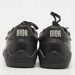 Dior Black Leather and Suede Low Top Sneakers Size 40