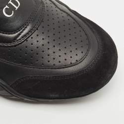 Dior Black Leather and Suede Low Top Sneakers Size 40