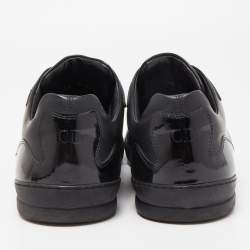 Dior Black Patent and Leather Low Top Sneakers Size 42.5