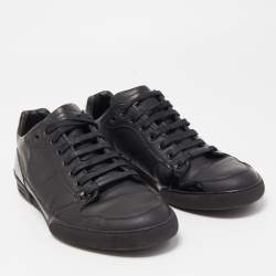 Dior Black Patent and Leather Low Top Sneakers Size 42.5