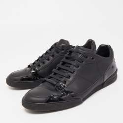 Dior Black Patent and Leather Low Top Sneakers Size 42.5