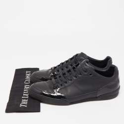 Dior Black Patent and Leather Low Top Sneakers Size 42.5