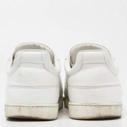 Pre Owned Dior White/Grey Leather and Suede D-Bee Low Top Sneakers Size 40