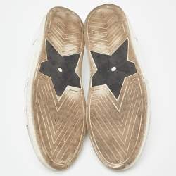 Pre Owned Dior White/Grey Leather and Suede D-Bee Low Top Sneakers Size 40