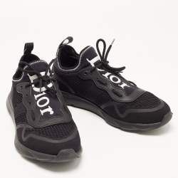 Dior Black Knit Fabric B21 Neo Sneakers Size 43