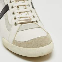 Dior Homme Tricolor Leather and Suede Low Top Sneakers Size 42