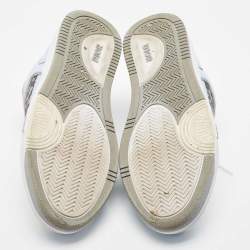 Dior Blue/White Leather and Oblique Canvas B27 Sneakers Size 43