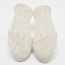 Dior White Knit Fabric B21 Neo Low Top Sneakers Size 43
