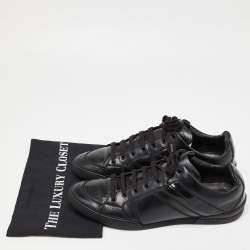 Pre Owned Dior Black Leather Homme Low Top Sneakers Size 43