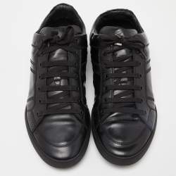 Pre Owned Dior Black Leather Homme Low Top Sneakers Size 43