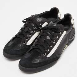 Pre Owned Dior Black/White Leather and Suede homme Sneakers Size 41.5