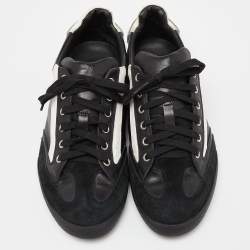 Pre Owned Dior Black/White Leather and Suede homme Sneakers Size 41.5